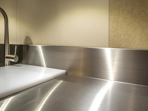 Metal Counter and Backsplash